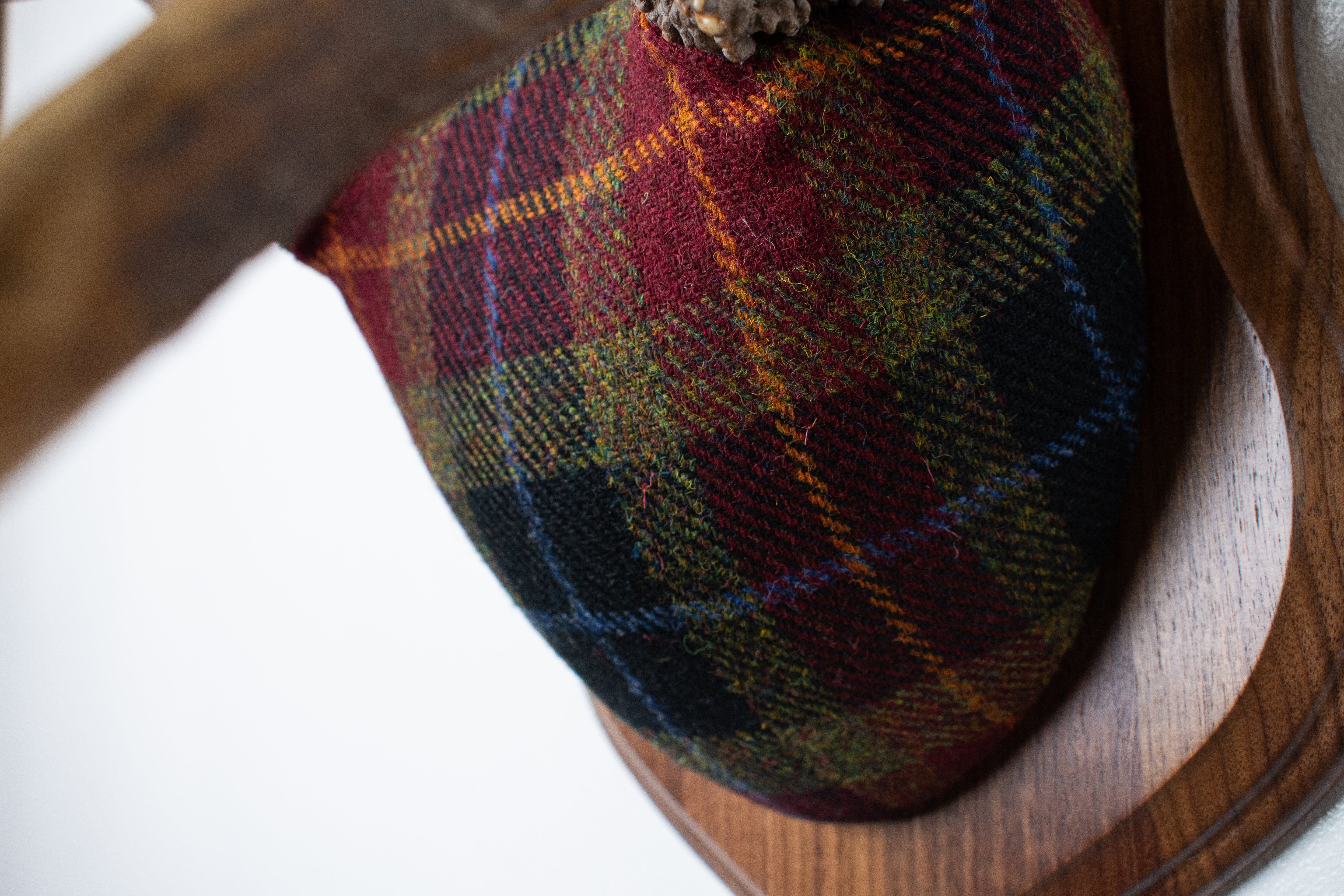SOLD OUT | Elk Antler Mount | Green, Red, & Black Tartan | 29